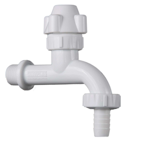 CANILLA CON PICO MANGA DE 1/2" SISTEMA VASTAGO VOLANTE COPA GINYPLAST