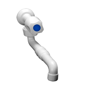 GRIFO DE PARED PICO RECTO MOVIL VOLANTE CORONA GINYPLAST
