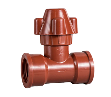 LLAVE DE PASO PP MARRON 3/4” GINYPLAST