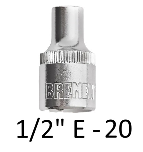 TORX:Bocallave Encastre 1/2" E-20 CrVa BREMEN