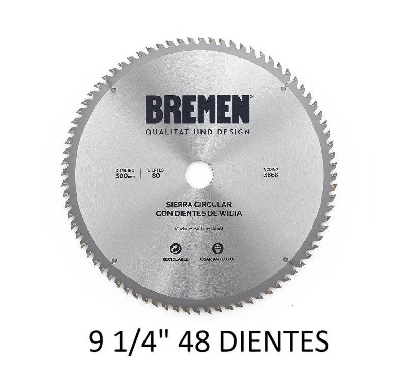 SIERRA CIRCULAR 9 ¼"-48 Dtes.WIDIA (ø25mm) BREMEN