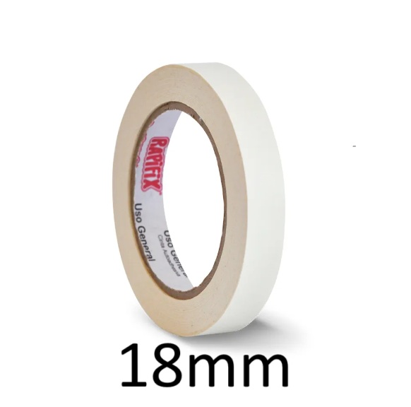 CINTA DE PAPEL 50m x 18mm BLANCA RAPIFIX