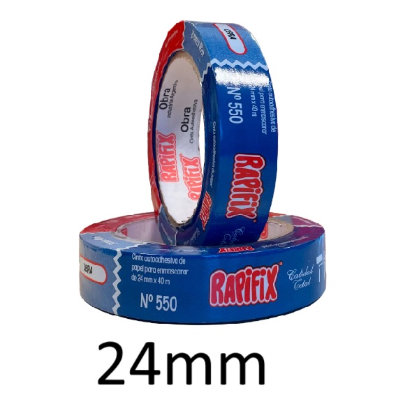 CINTA DE PAPEL 50m x 24mm AZUL RAPIFIX