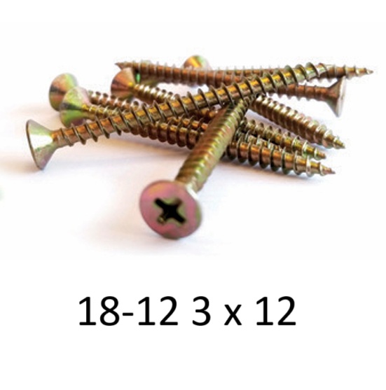 BUL FIX P/MADERA 18-12 3X12 (500) BUL