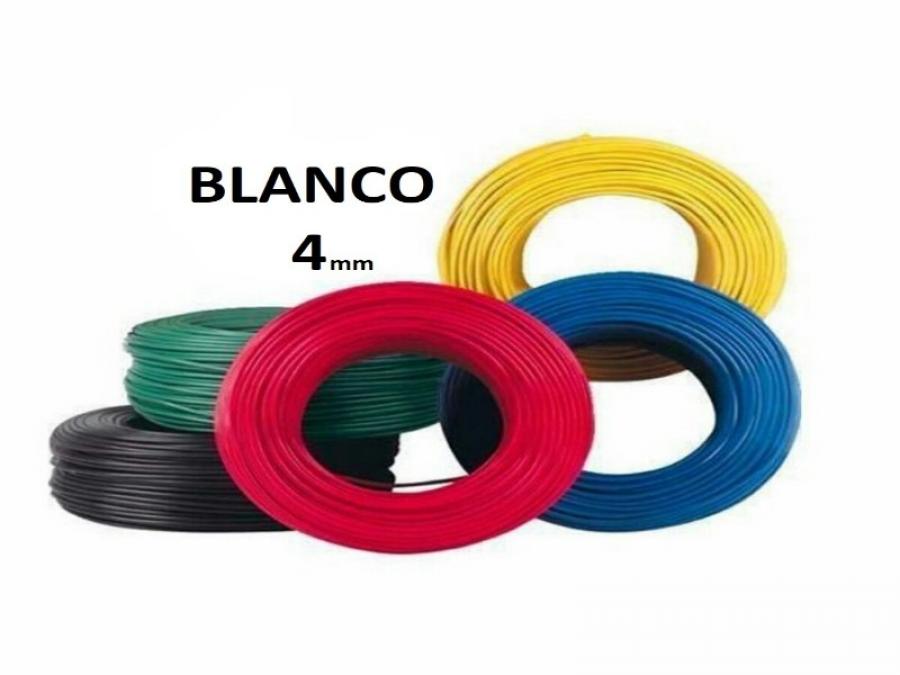 ROLLO CABLE UNIPOLAR 1x 4 BLANCO WIREFLEX