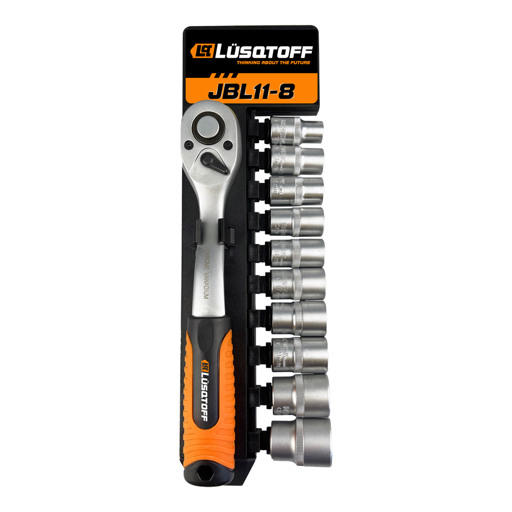 JUEGO DE BOCALLAVES ENCASTRE 1/2" - 11 PIEZAS LUSQTOFF