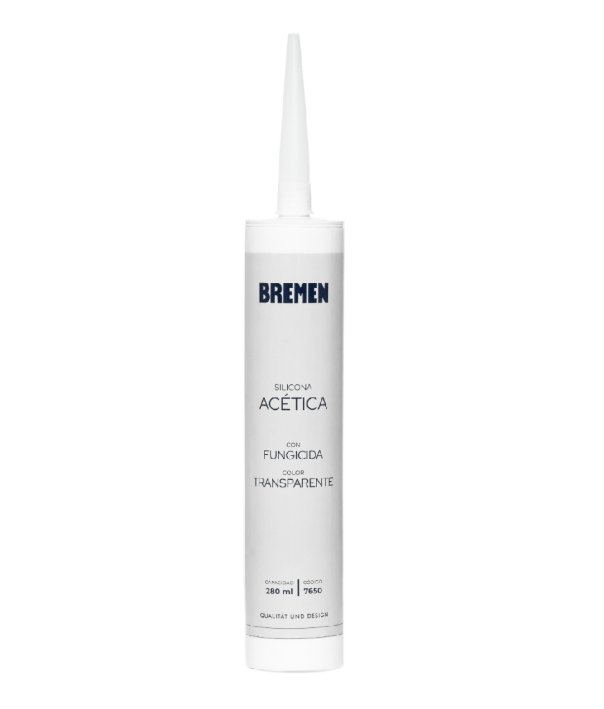 Silicona Acética con Fungicida 280ml [Transparente] (Caja x 24 Uni) BREMEN