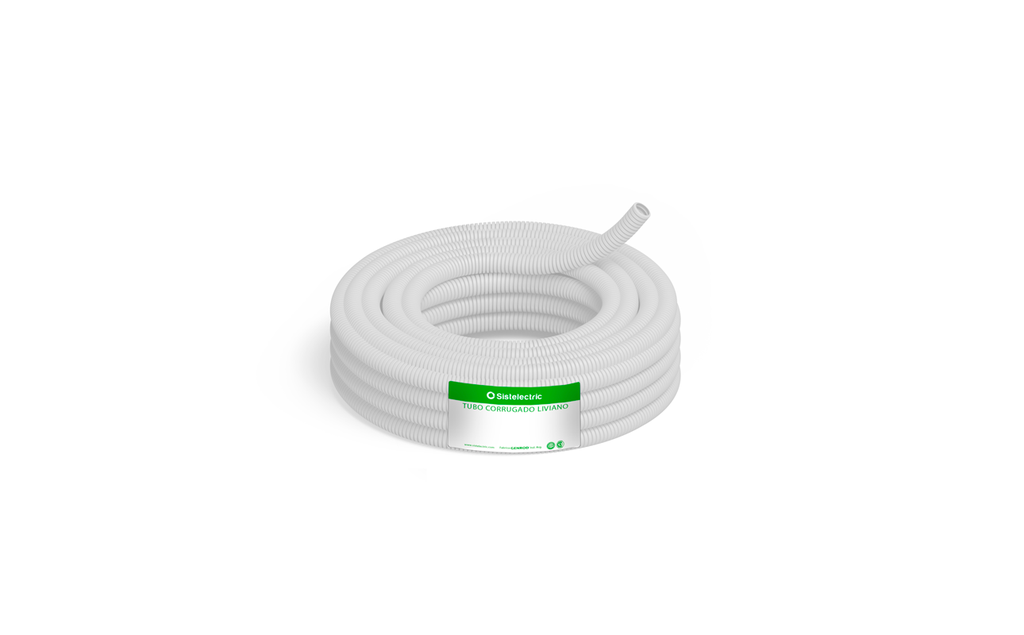 TUBO CORRUGADO LIVIANO POR 25M (ROLLO-PRECIO ) DE Ø32MM GENROD