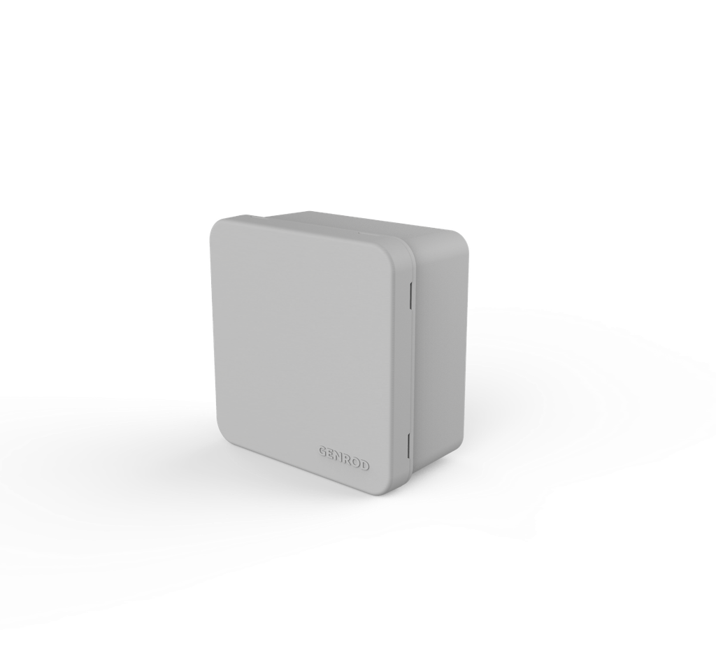 CAJA CUADRADA CON TAPA GRIS SOBREP. GENROD