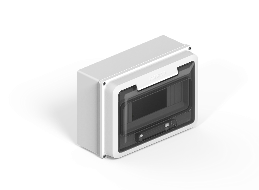 CAJA IP65 P/9 POLOS DIN  - BLANCO GENROD