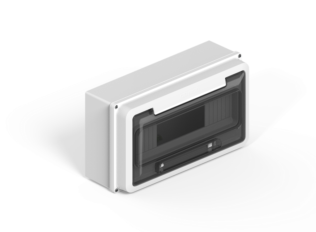 CAJA IP65 P/12 POLOS DIN  - BLANCO GENROD