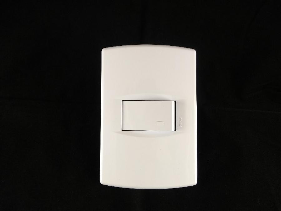 LLAVE ARMADA UN PULSADOR BLANCO SICA LIFE