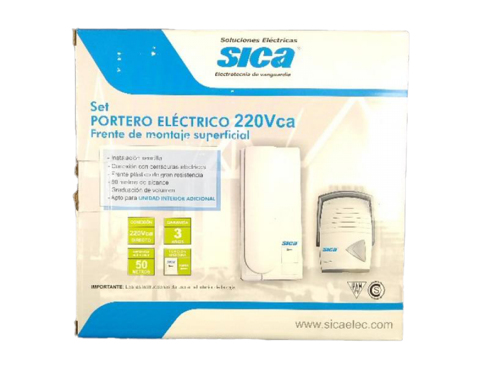 PORTERO ELECTRICO 220V MONTAJE EMBUTIR SICA