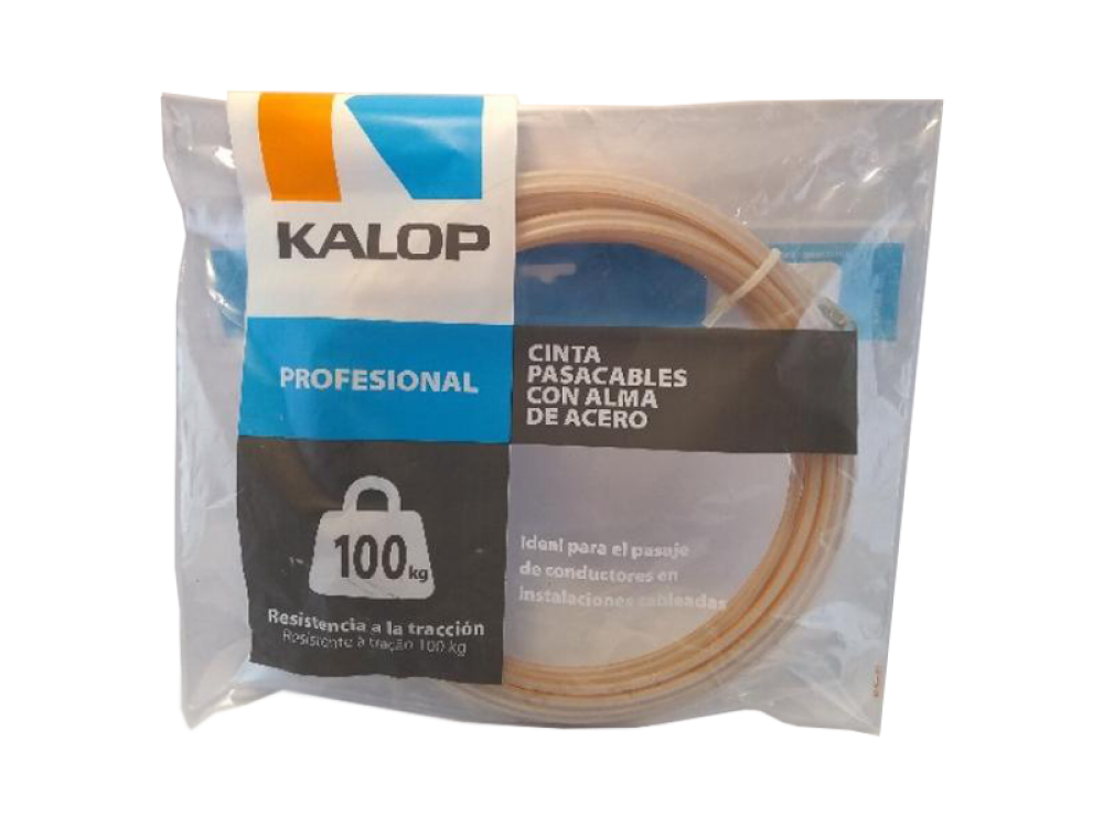 CINTA PASACABLE 10MTS PVC CON ALMA DE ACERO KALOP