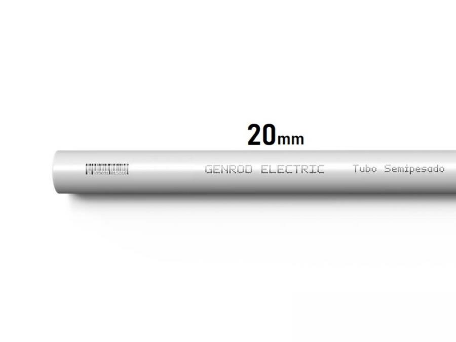 CAÑO RIGIDO x 3MT 20mm 3/4 SEMIPESADO GENROD