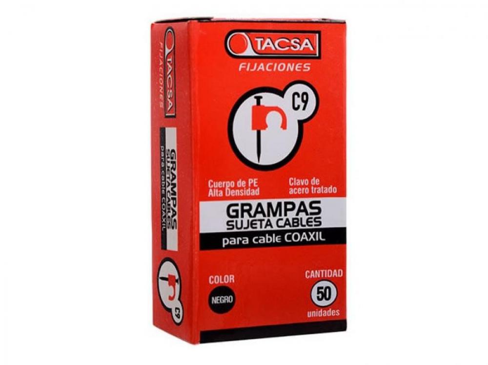 GRAMPA COAXIL Nº 9 NEGRA x 50 UNIDADES C/U TACSA