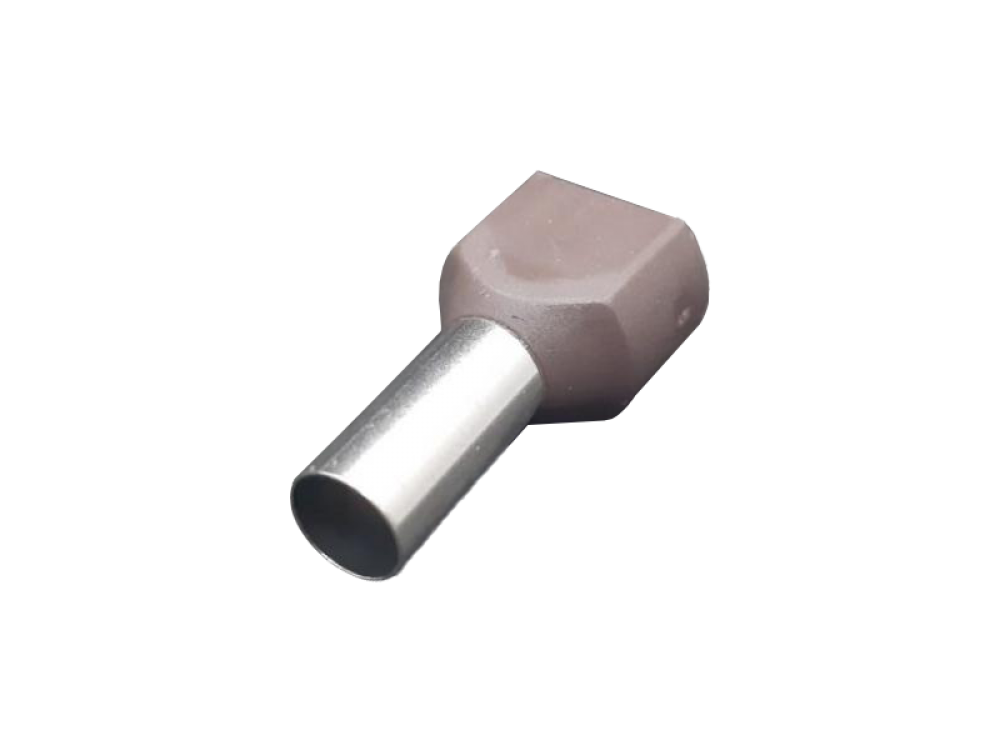 PUNTERA HUECA PREAISLADA DOBLE 10mm2 MARRON SUFFE