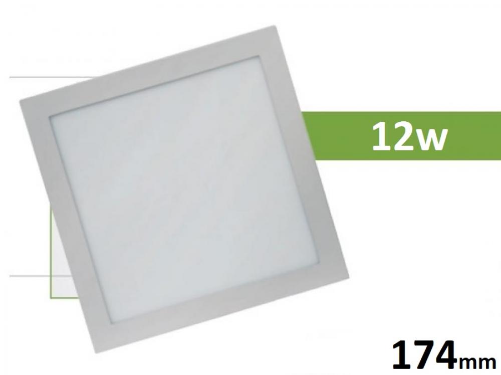 PANEL LED CUADRADO EMBUTIR 12W LUZ DIA RESILIENTE