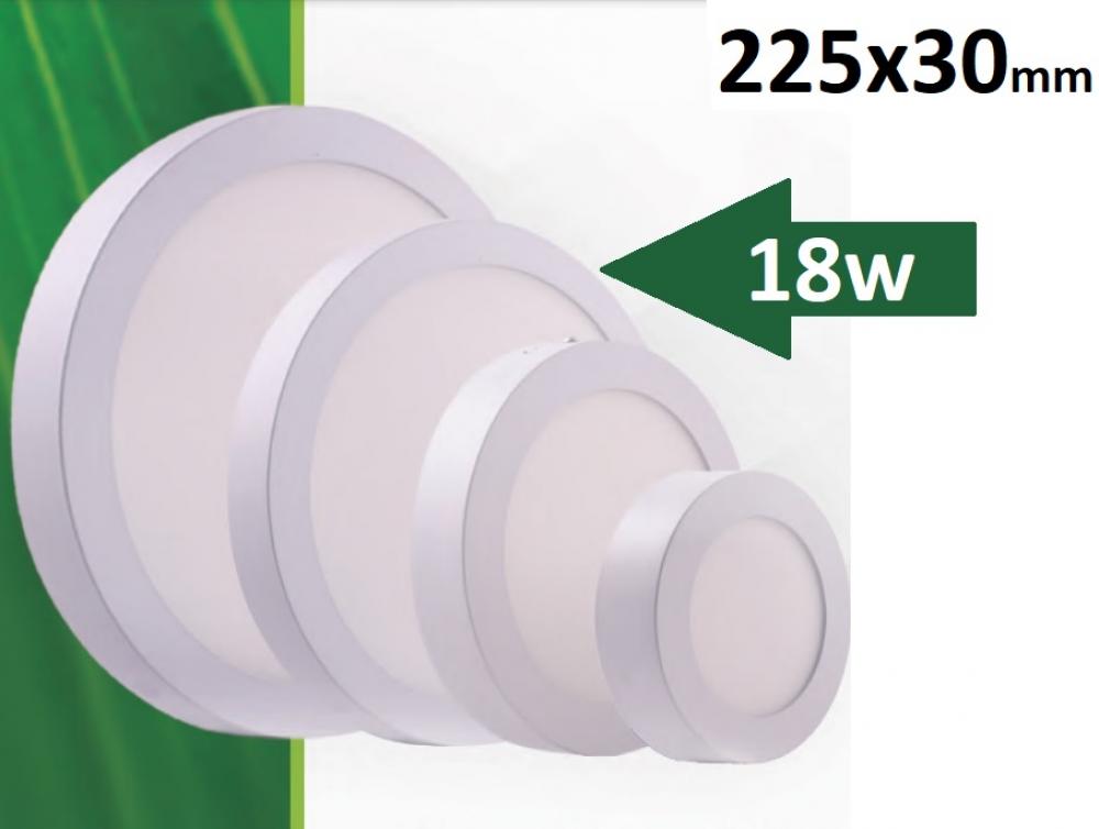 PLAFON LED REDONDO EXTERIOR 18W LUZ DIA RESILIENTE
