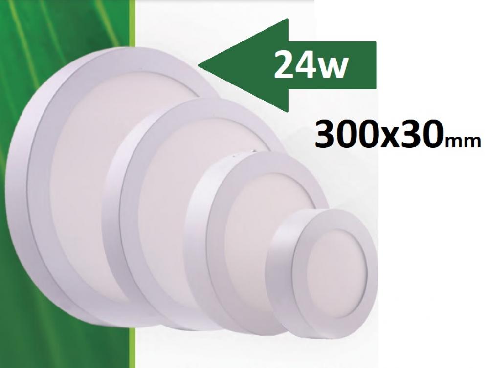 PLAFON LED REDONDO EXTERIOR 24W LUZ DIA RESILIENTE