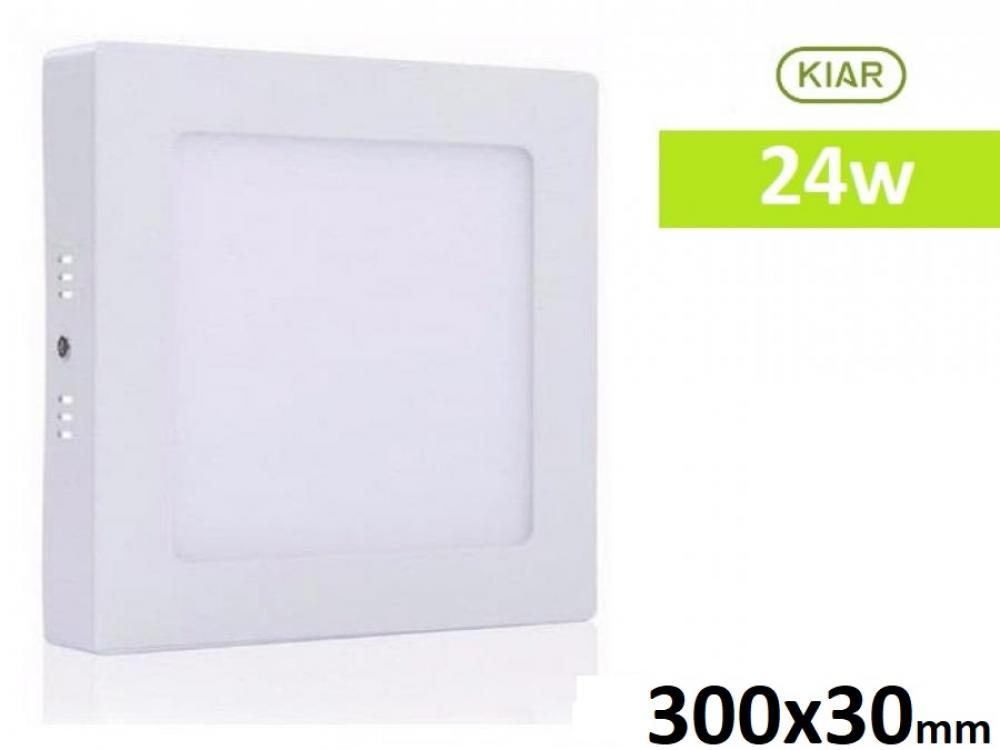 PLAFON LED CUADRADO EXTERIOR 24W LUZ DIA RESILIENTE