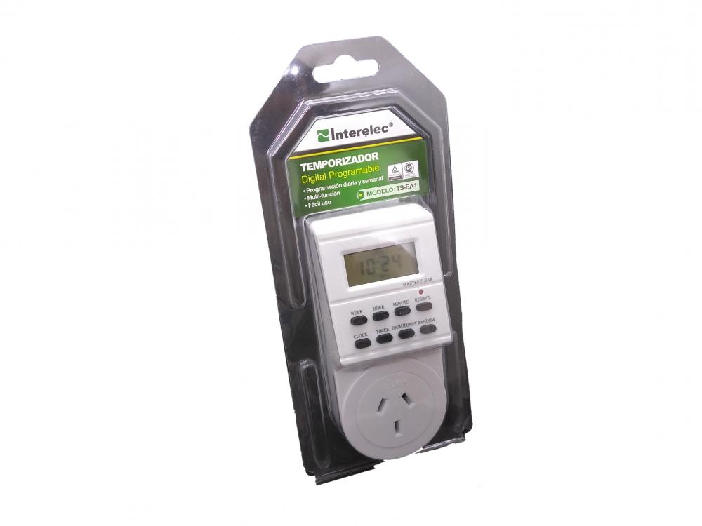 INTERRUPTOR HORARIO DIGITAL CON ENCHUFE INTERELEC