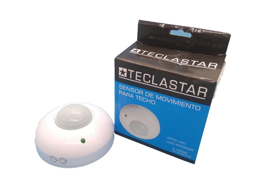 SENSOR DE MOVIMIENTO DE TECHO 180º BLANCO TECLASTAR