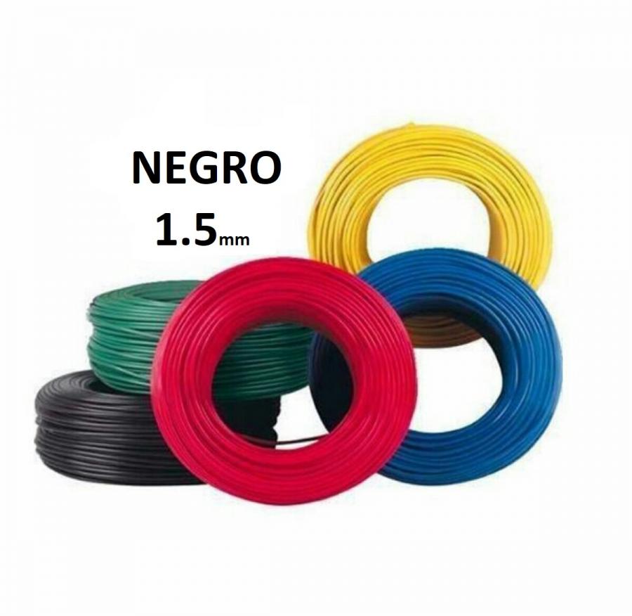 ROLLO CABLE UNIPOLAR 1x 1,5 NEGRO WIREFLEX