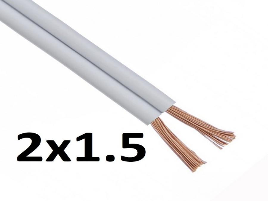 ROLLO CABLE PARALELO 2x 1,5 BLANCO WIREFLEX