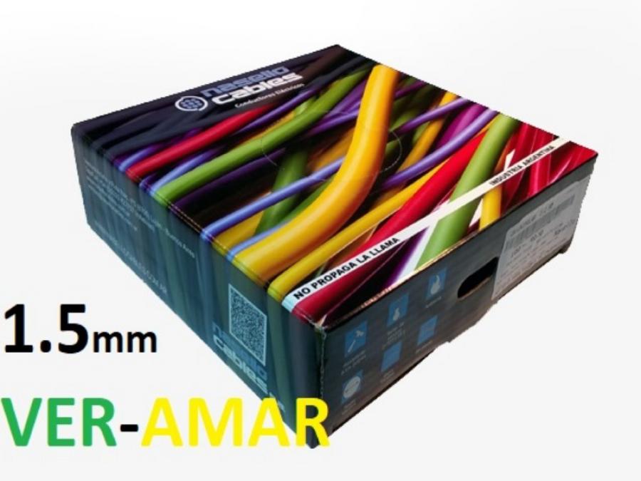 ROLLO CABLE UNIPOLAR 1x 1,5 VER-AMARI NASELLO