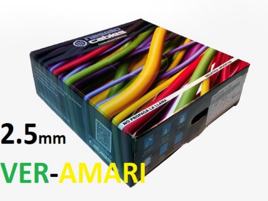 ROLLO CABLE UNIPOLAR 1x 2,5 VER-AMARI NASELLO