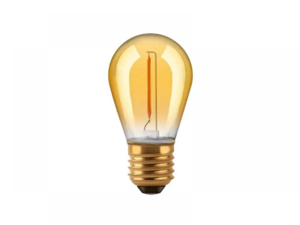 LAMPARA LED VINTAGE S14 AMBAR 1W E27 MACROLED