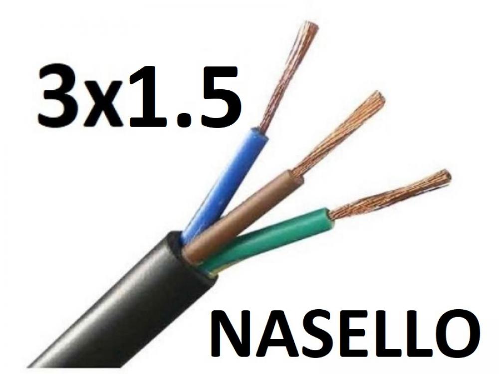 ROLLO CABLE TIPO TALLER 3x 1,5 NASELLO