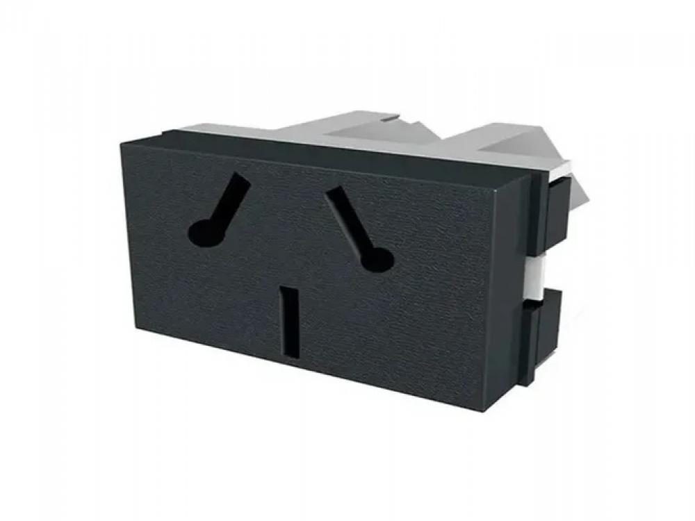 MODULO TOMA BI NORMA 10A NEGRO JELUZ PLATINUM