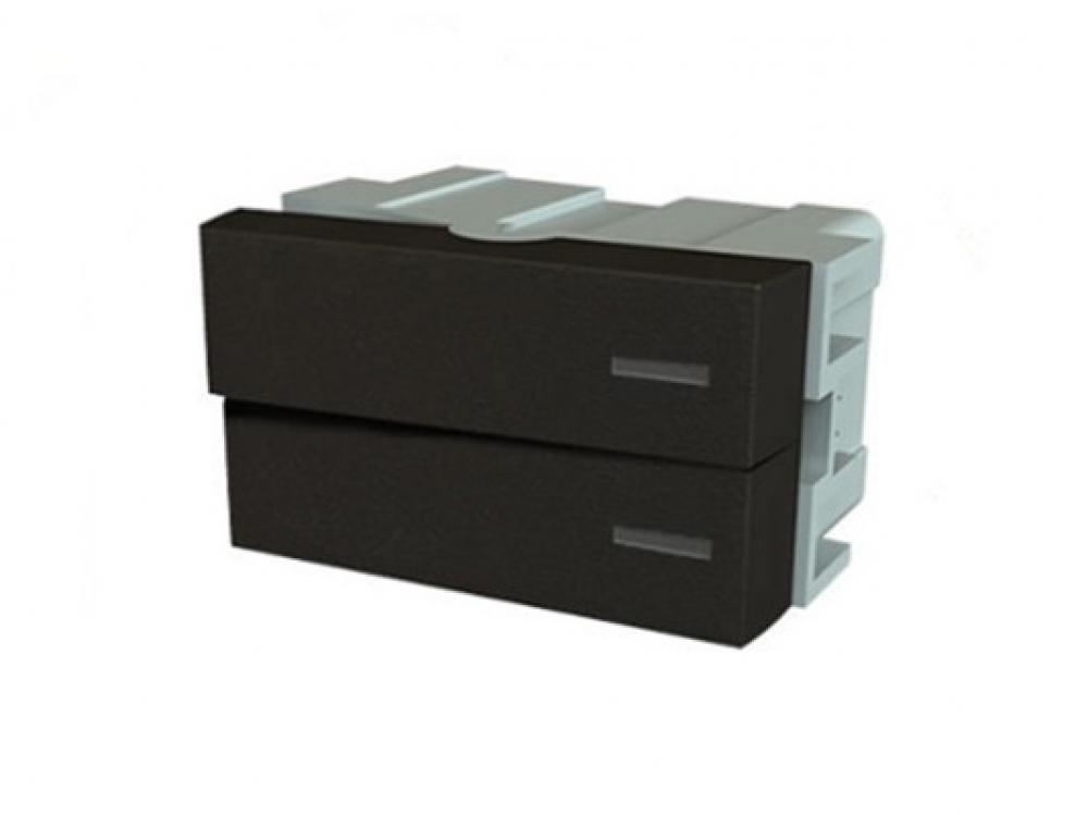 MODULO PUNTO 1 1/2 TECLA NEGRO JELUZ PLATINUM