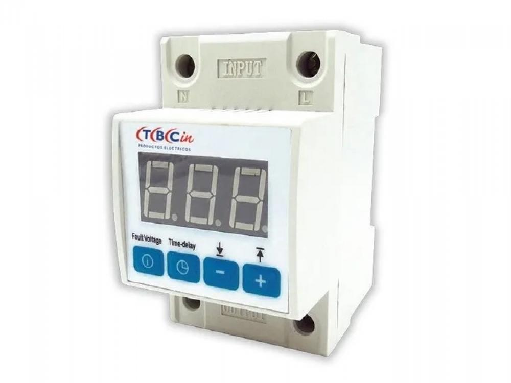 PROTECTOR ALTA/BAJA TENSION PARA RIEL DIN 40A TBCIN