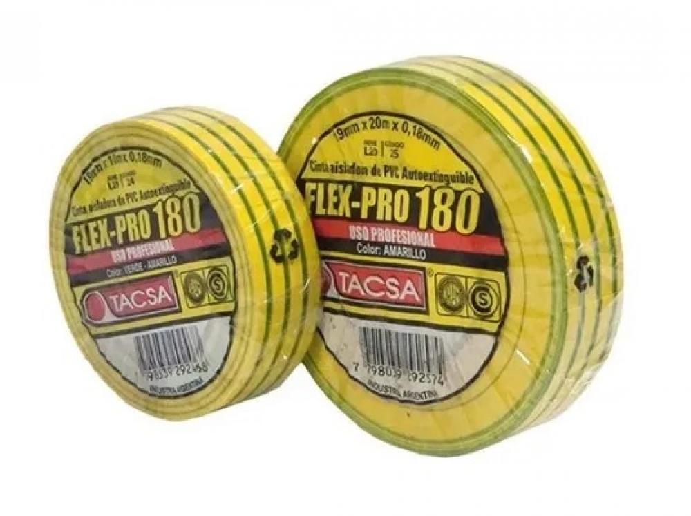 CINTA PVC 10 MTS VERDE AMARILLA TACSA