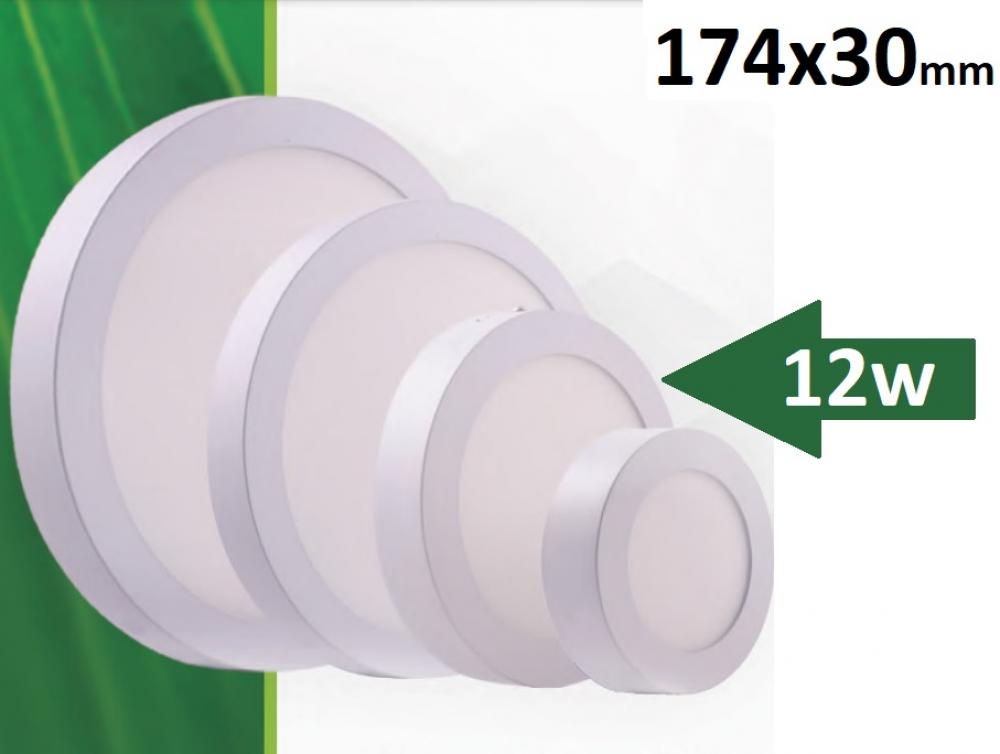 PLAFON LED REDONDO EXTERIOR 12W LUZ NEUTRA RESILIENTE