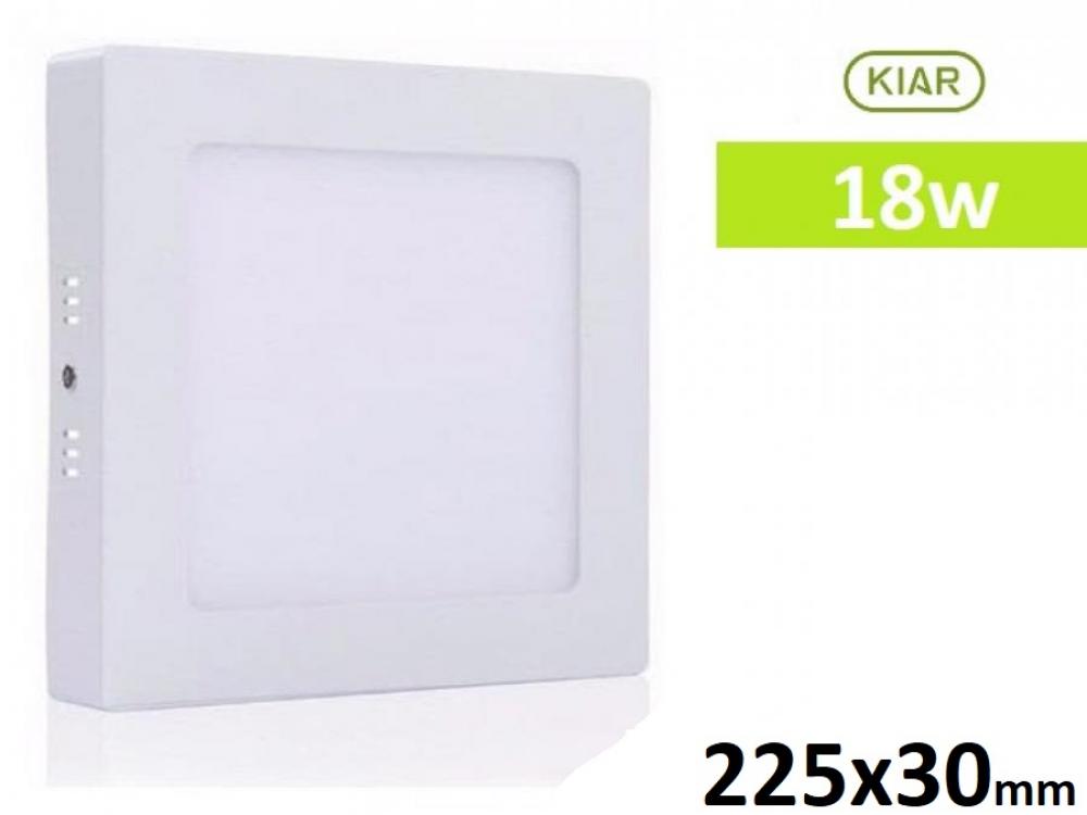 PLAFON LED CUADRADO EXTERIOR 18W LUZ NEUTRA RESILIENTE