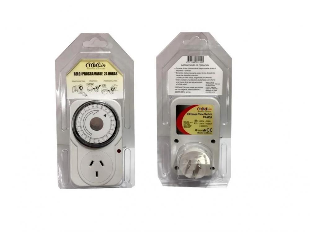 INTERRUPTOR HORARIO ANALOGICO CON ENCHUFE TBCIN