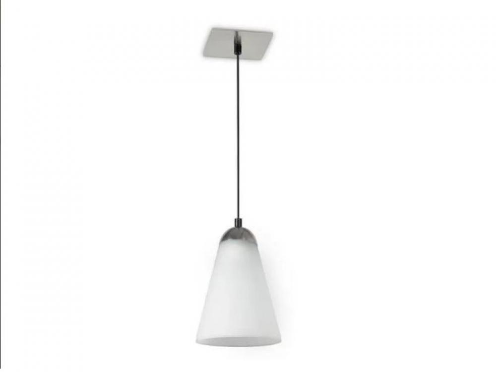 COLGANTE 1 LUZ BASE MET CAMPANA VIDRIO 14X19cm E27 SAN JUSTO