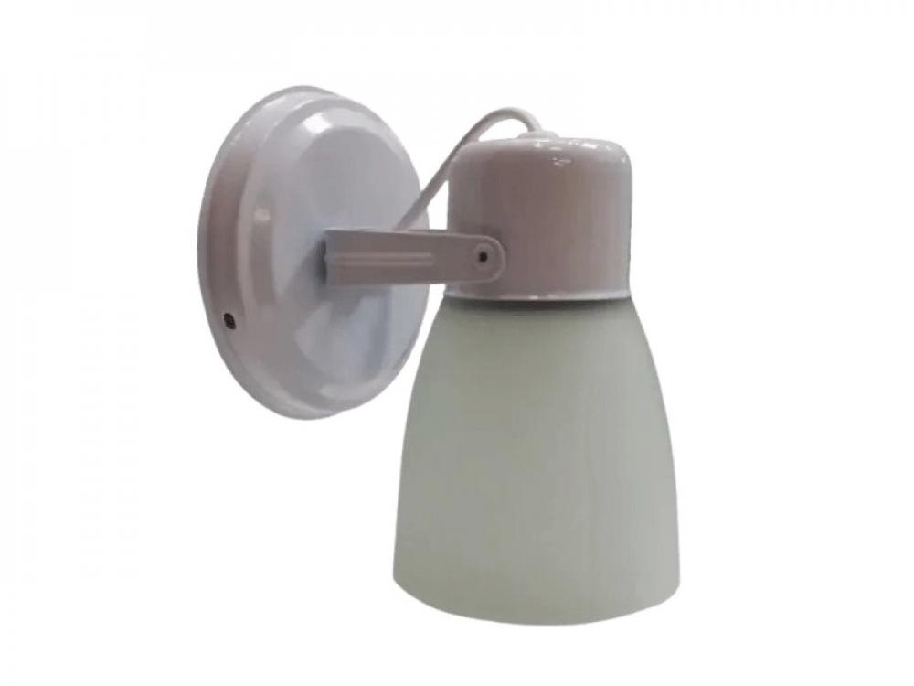 SPOT 1 LUZ BASE REDO TULIPA VIDRIO E27 BLANCO SAN JUSTO