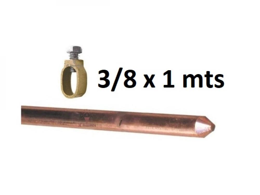 JABALINA CON TOMACABLE 3/8 x 1MT COPPER