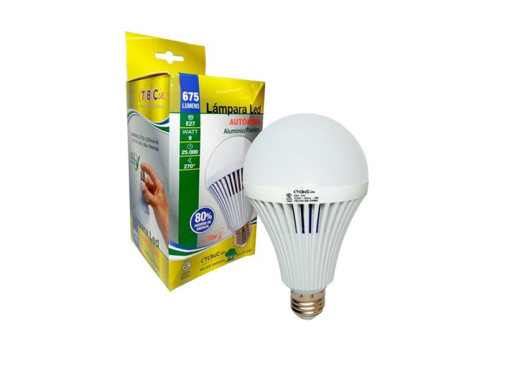 LAMPARA LED LUZ DE EMERGENCIA 9W E27 LUZ DIA TBCIN