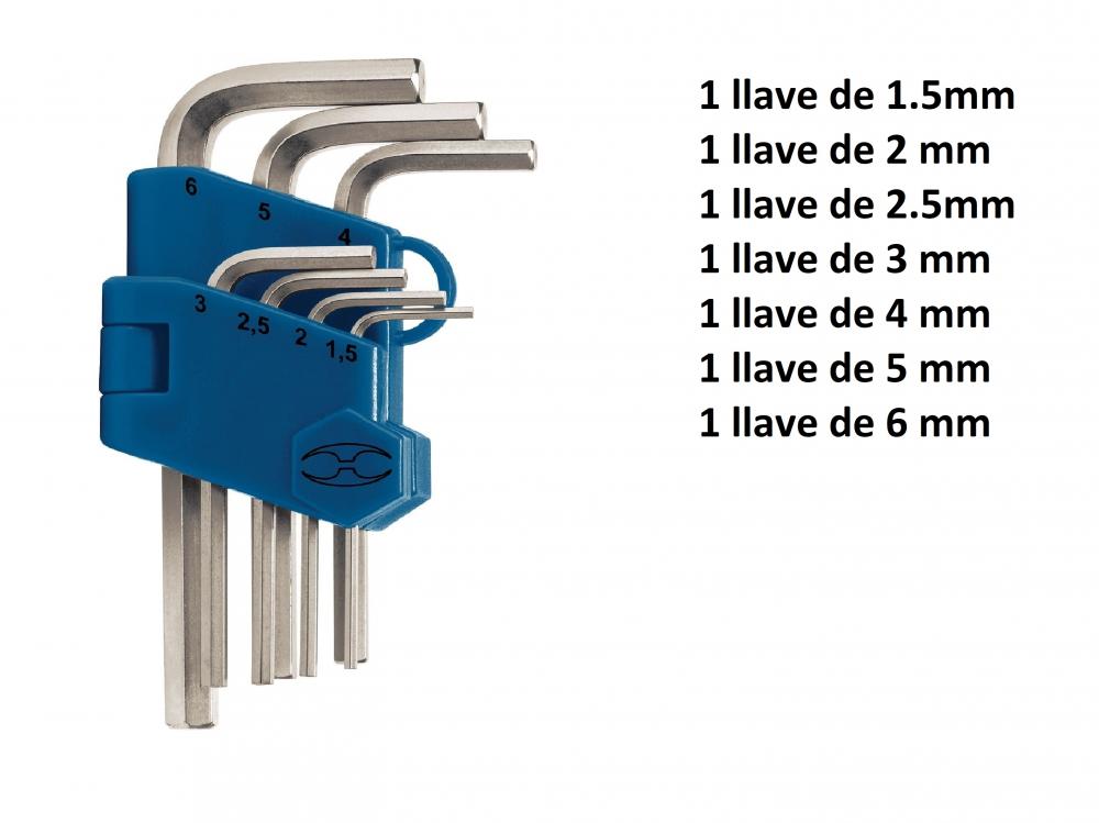 JUEGO DE 7 LLAVES ALLEN MILIMETRICAS TRUPER