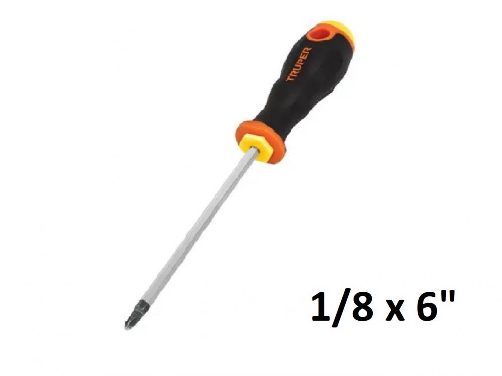 DESTORNILLADOR MANGO CONFORGRIP PLANO 1/8 x 6" PRETUL