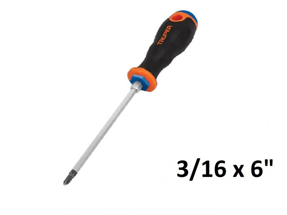 DESTORNILLADOR MANGO CONFORGRIP PHILLIPS 3/16 x 6" PRETUL