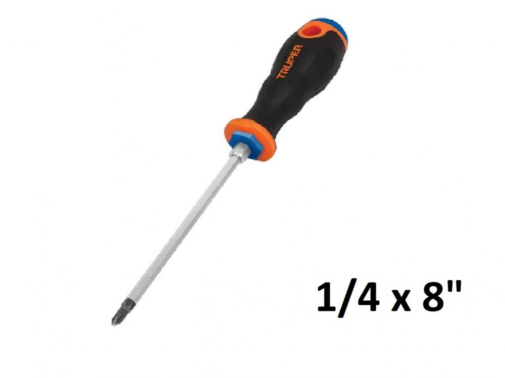 DESTORNILLADOR MANGO CONFORGRIP PHILLIPS 1/4 x 8" PRETUL
