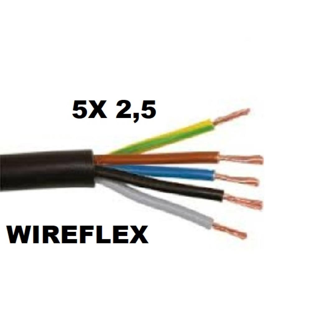 ROLLO CABLE TIPO TALLER 5x 2,5 WIREFLEX