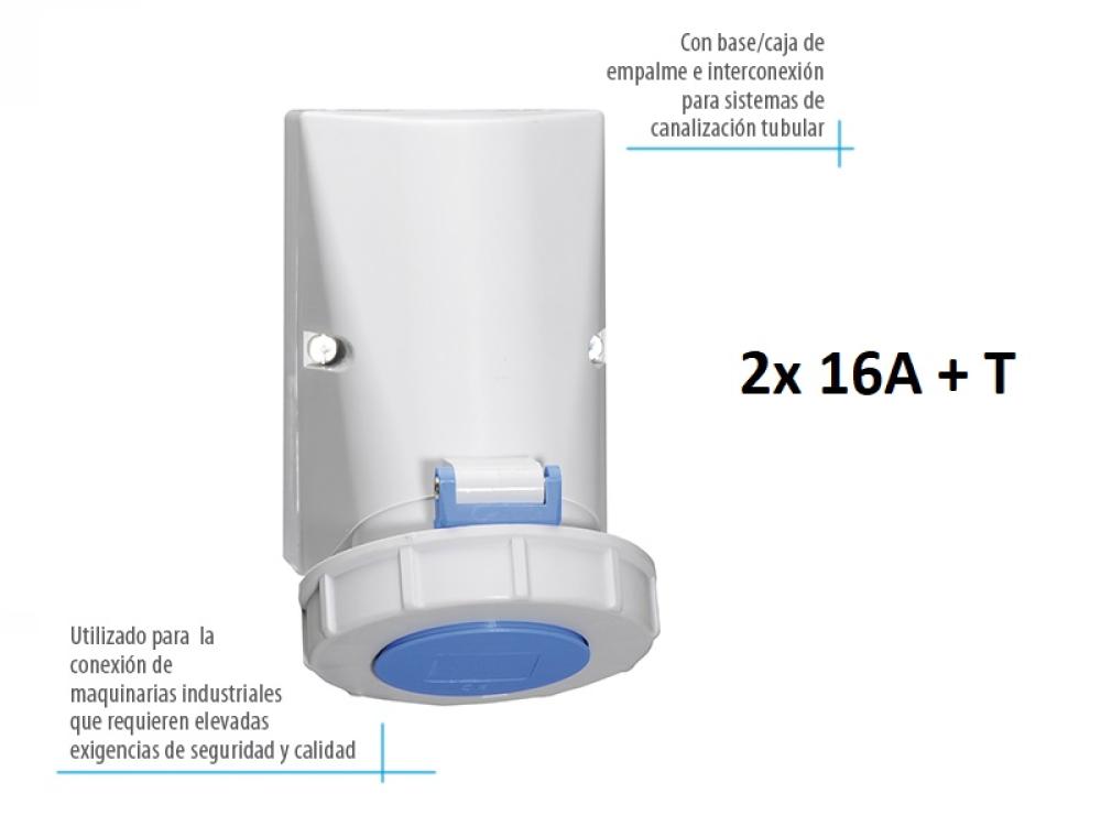 FICHA INDUSTRIAL EXTERIOR HEMBRA 2x 16A + T KALOP